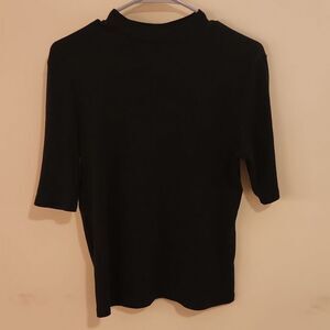 A New Day Fitted Short Sleeve Tee in Black Size M